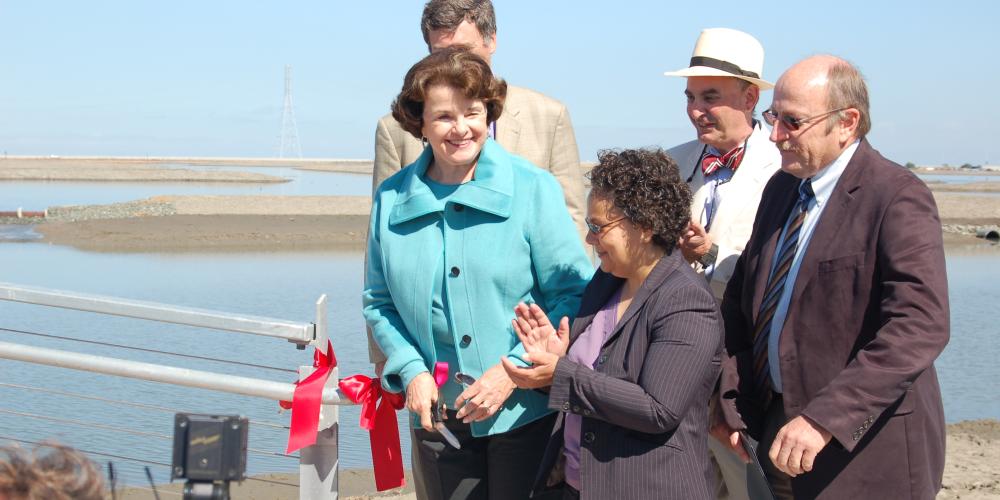 Sen. Feinstein at South Bay Salt Ponds